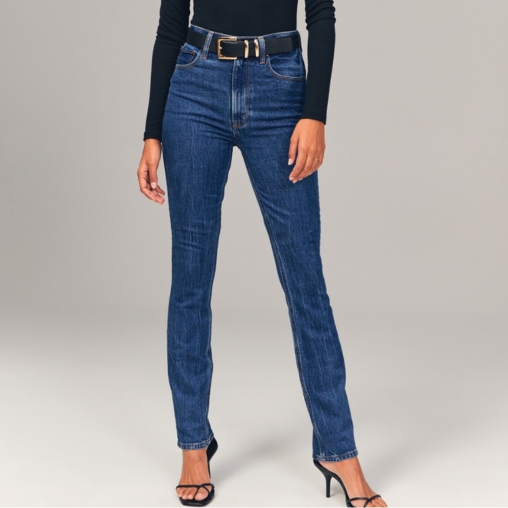 Abercrombie Ultra High Rise Slim Straight Jeans